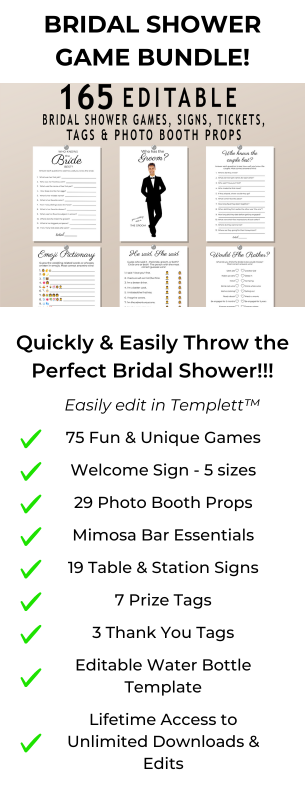 Bridal Shower Game Bundle